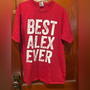 Best alex ever red cotton t shirt men’s medium